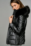 Blanch Women's Leather Jacket | Derimod