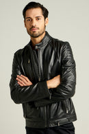 Bono Men's Leather Jacket | Derimod
