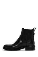 Women's Black Leather Chelsea Boots | Derimod