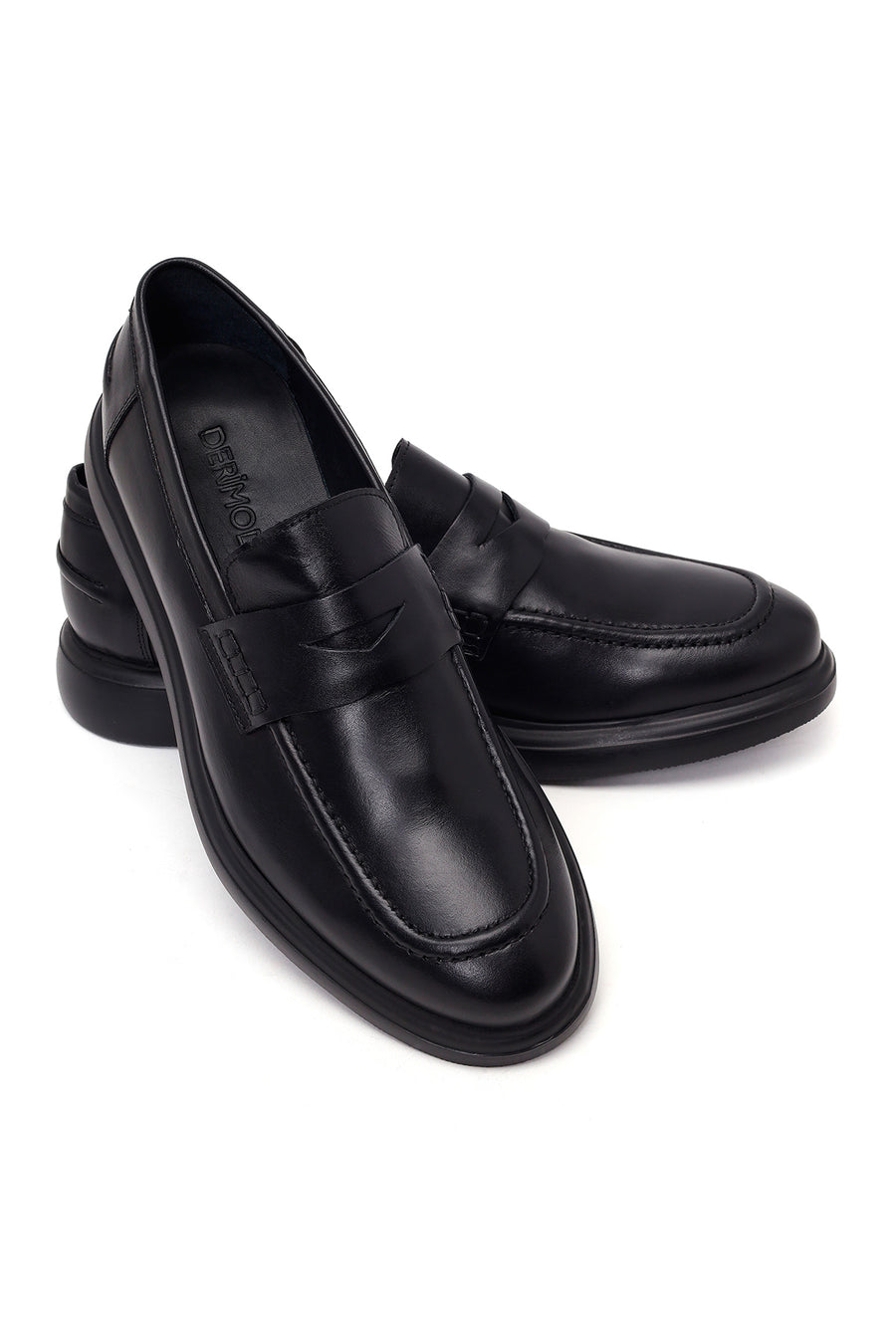 Erkek Siyah Deri Casual Loafer