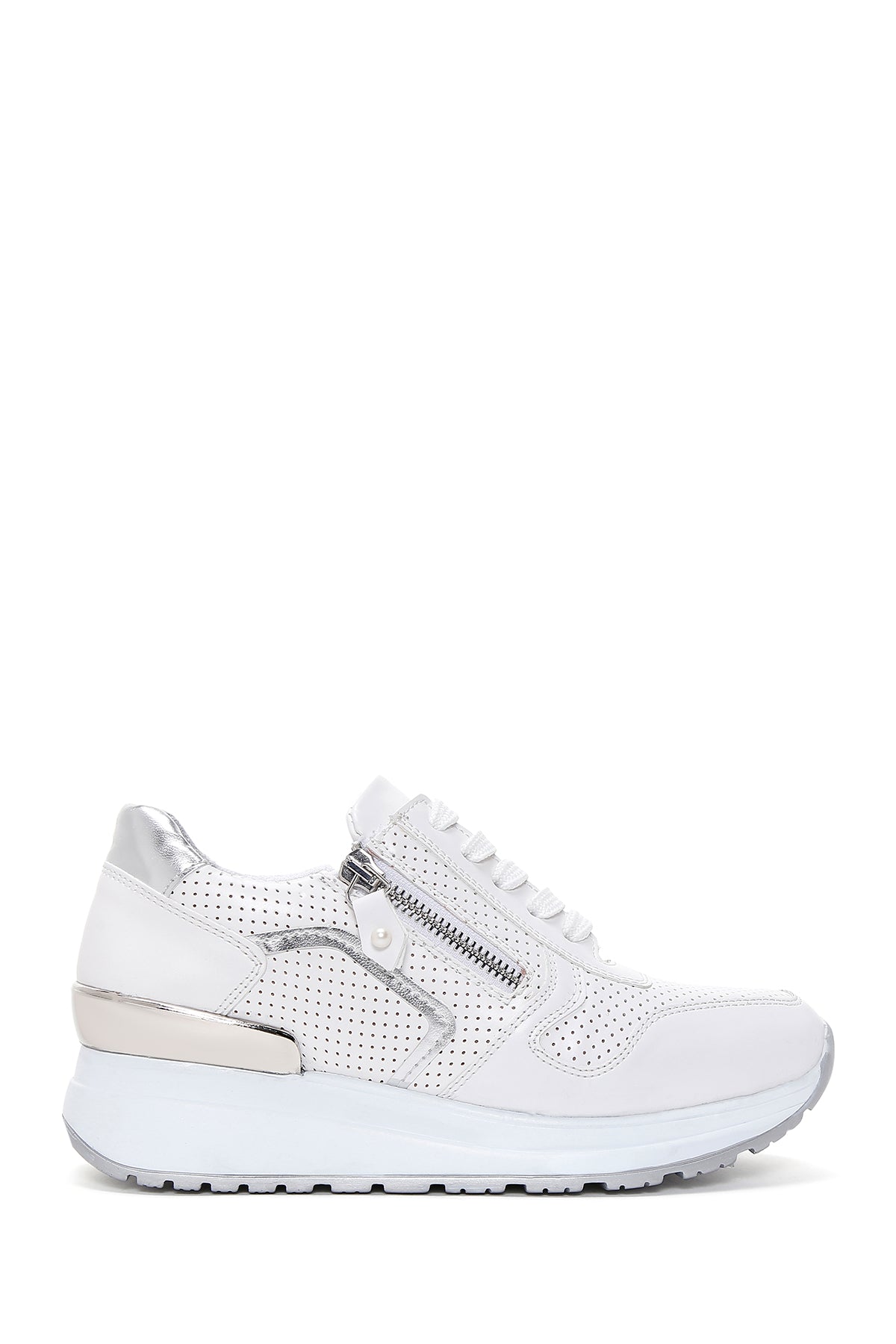 Women's White Printed Thick Soled Sneaker 23SFE425014 | Derimod