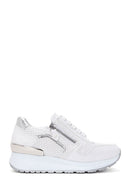 Women's White Printed Thick Soled Sneaker | Derimod