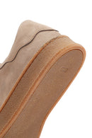 Men's Beige Nubuck Leather Sneaker | Derimod