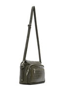 Women's Khaki Long Strap Crocodile Crossbody Bag | Derimod