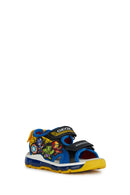 Geox Boy Blue Android Strap Leather Sandals | Derimod