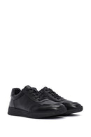 Men's Black Lace-up Leather Sneaker | Derimod
