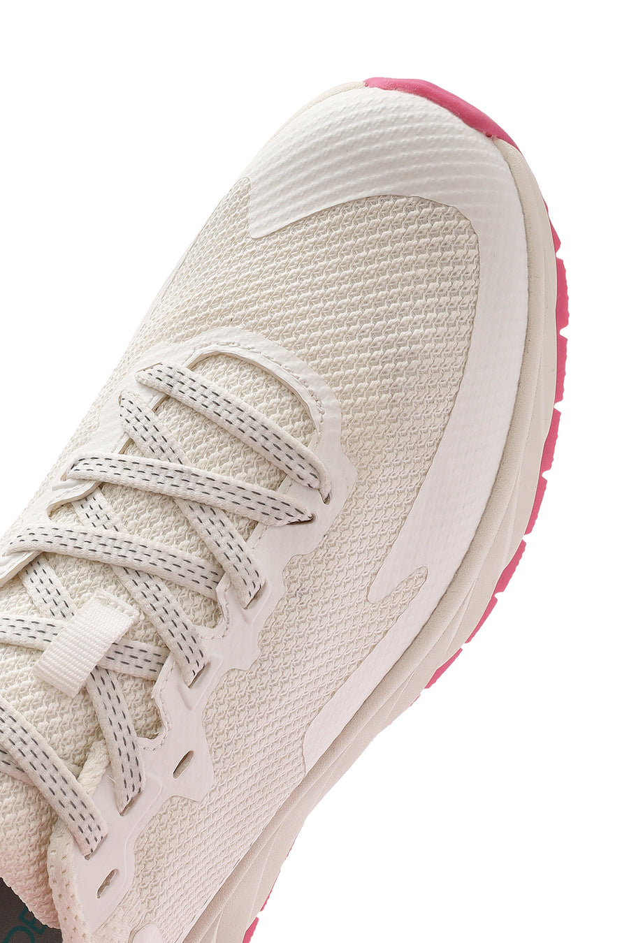 Women's White Lace-Up Thick-Sole Fabric Sneakers