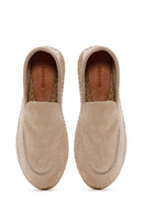 Men's Beige Suede Espadrilles | Derimod