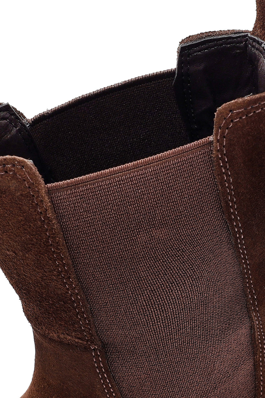 Woman Brown Thick-Soled Suede Leather Chelsea Boots