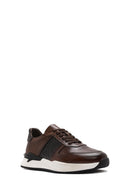 Men's Brown Lace-Up Leather Casual Sneakers | Derimod
