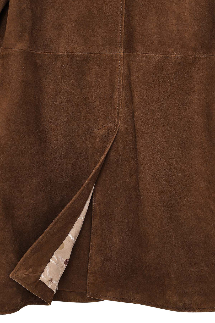 Pamela Women's Brown Suede Leather Coat