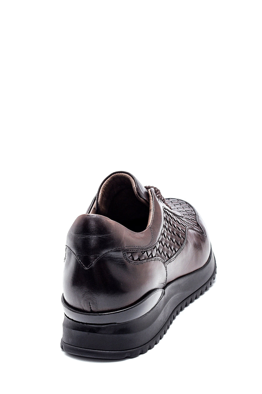 Erkek Deri Örgülü Sneaker