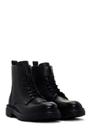 Men's Black Zippered Casual Leather Boots | Derimod