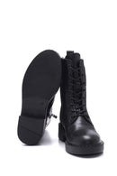 Women's Leather Zippered Boots | Derimod