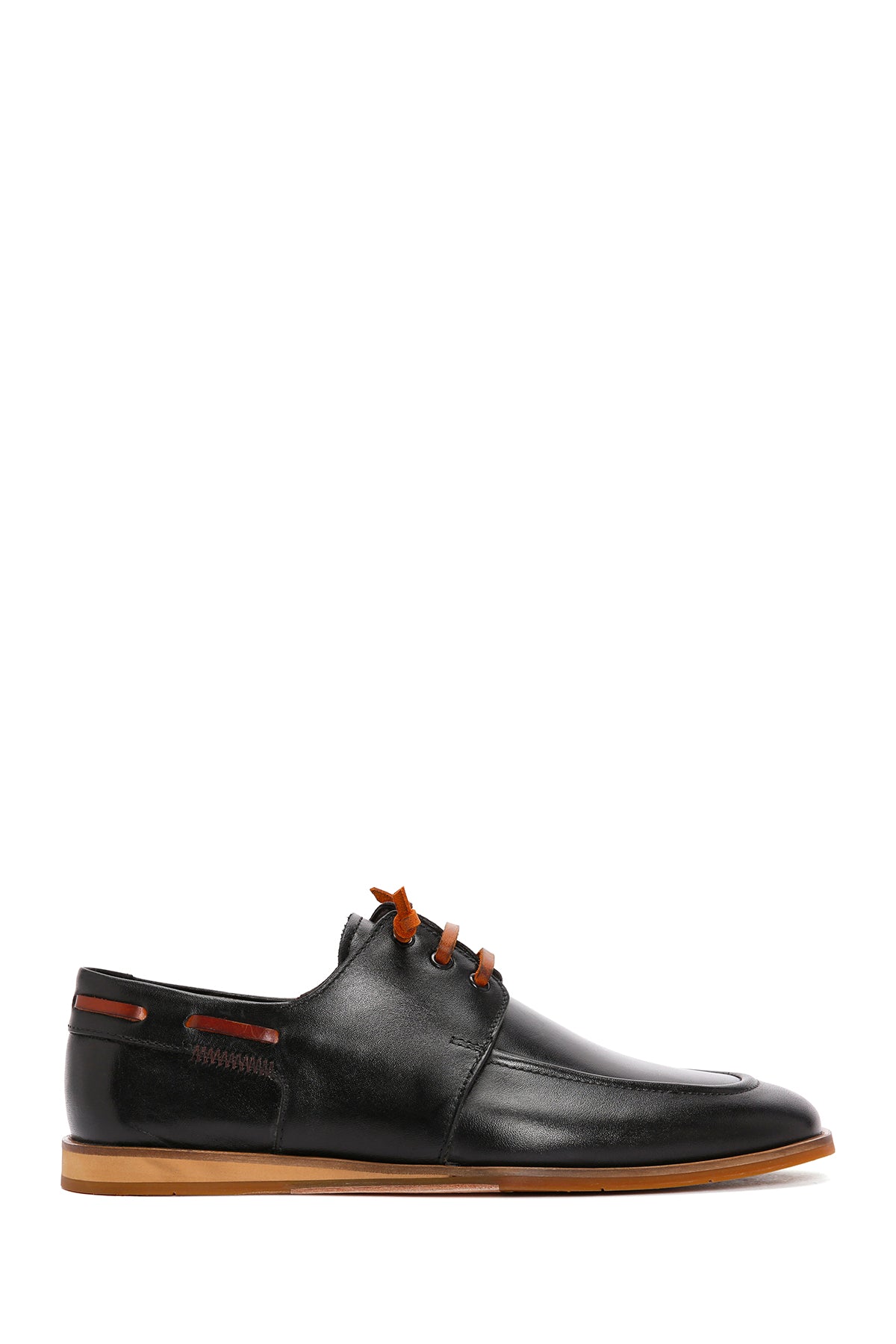 Derimod Black Erkek Siyah Bağcıklı Deri Casual Ayakkabı 24SFD602618 | Derimod