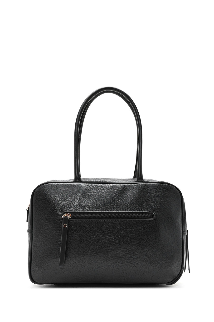 Women's Black Long Strap Patterned Shoulder Bag