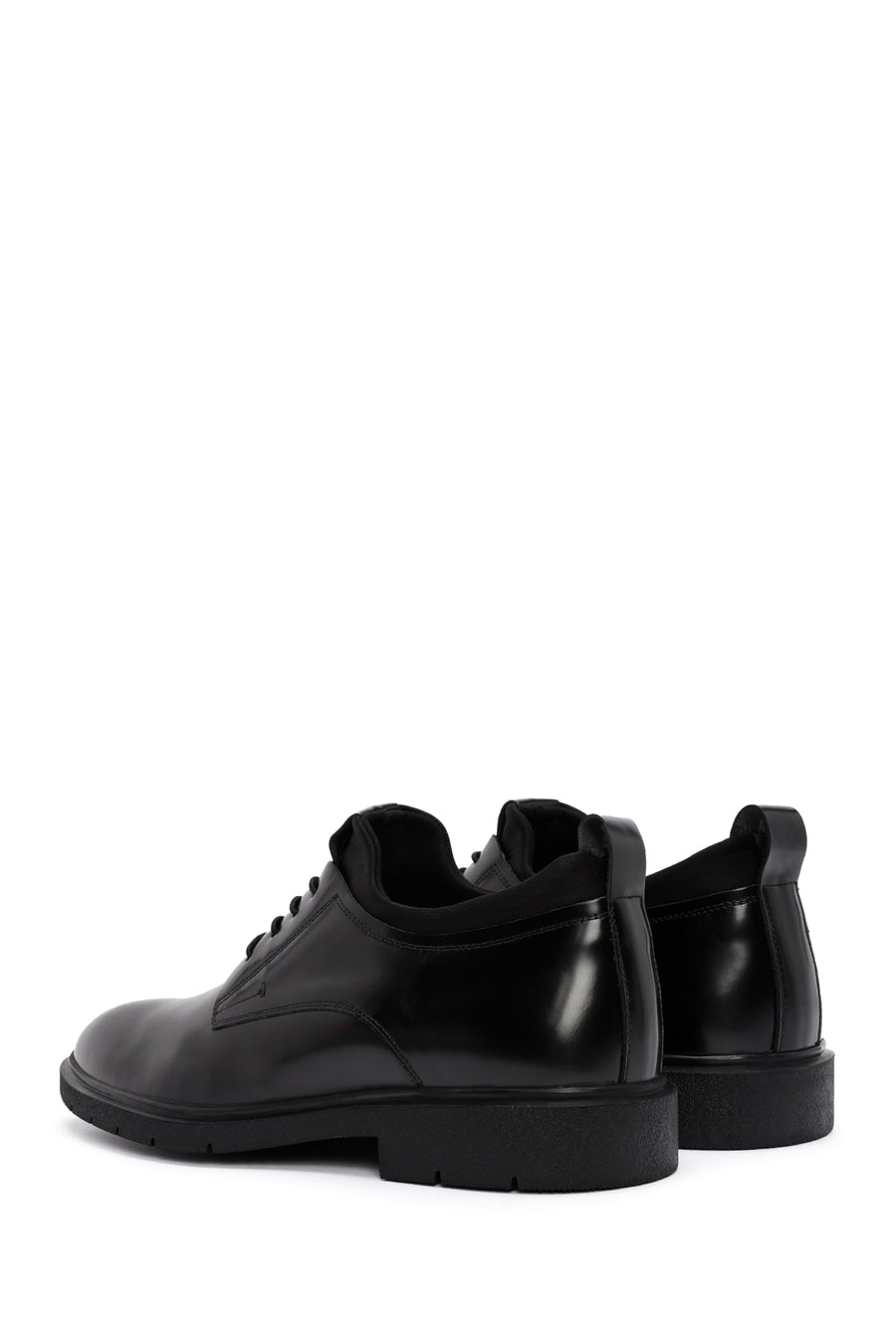 Men's Black Lace-up Leather Casual Shoes