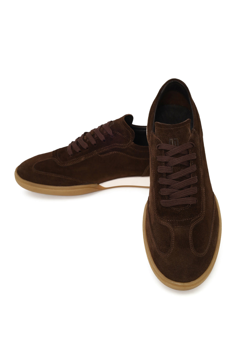 Male Brown Lace-Up Suede Leather Sneaker