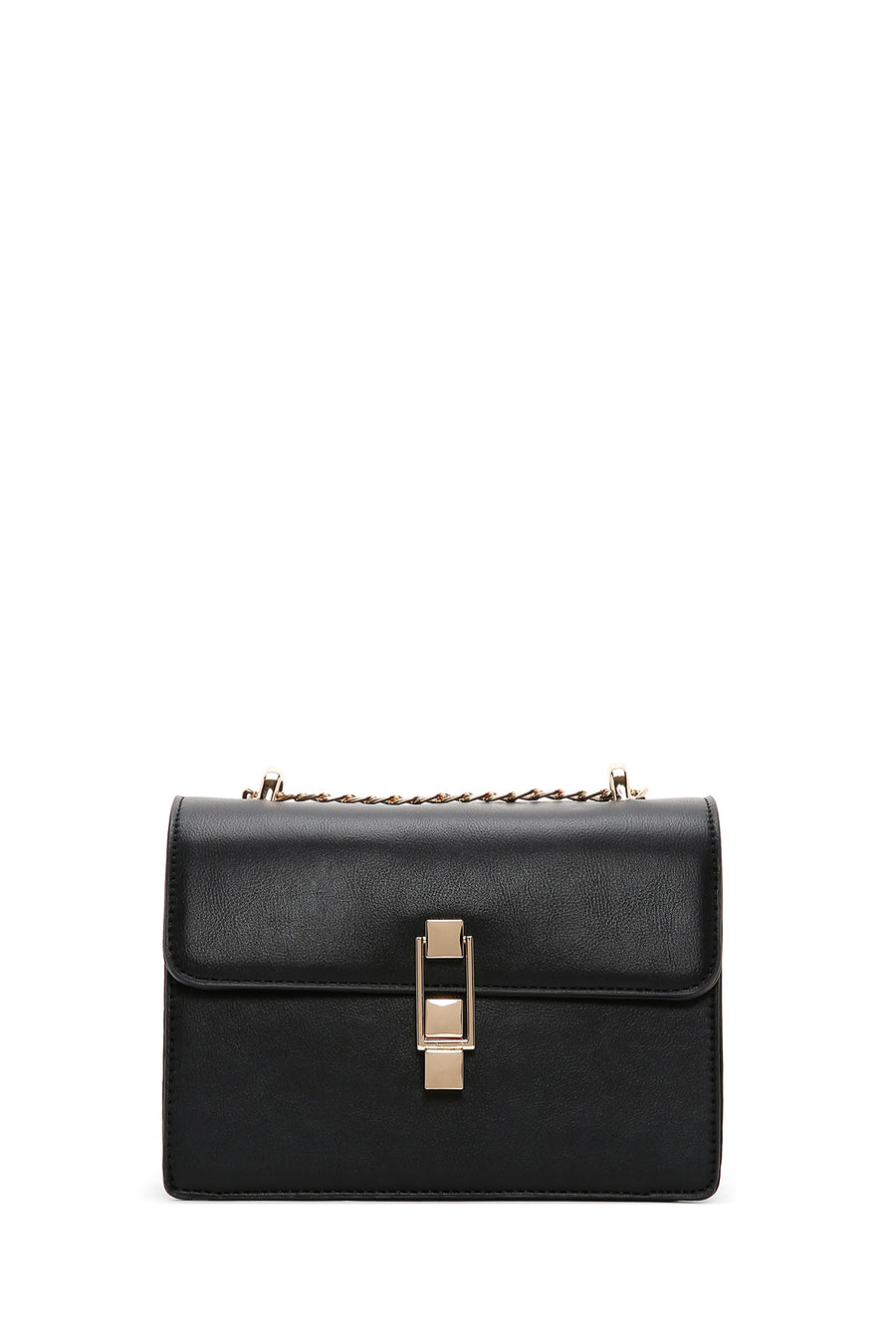Women's Black Long Chain Strap Crossbody Bag