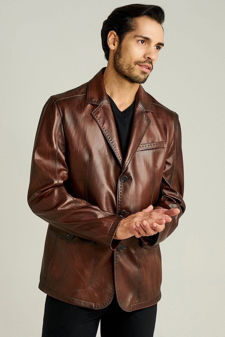 Belmondo Men's Leather Jacket