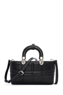 Women's Black Long Strap Quilted Mini Handbag | Derimod