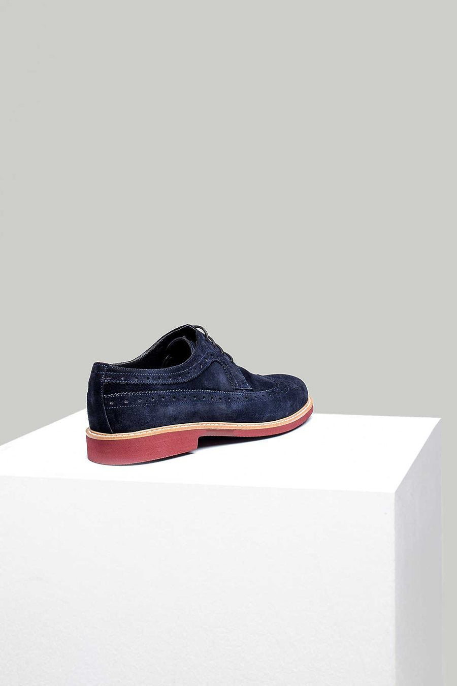 Men's Navy Blue Suede Leather Shoes