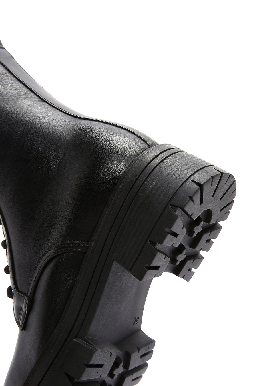 Women's Black Zippered Leather Boots
