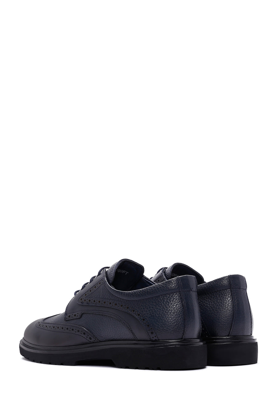 Men's Navy Blue Leather Classic Shoes