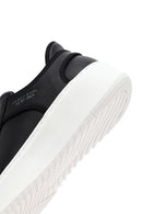 Skechers Erkek Siyah Court Break Bağcıklı Kalın Tabanlı Deri Sneaker | Derimod