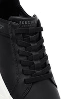 Skechers Erkek Siyah Court Break Bağcıklı Kalın Tabanlı Deri Sneaker | Derimod