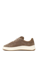 Male Beige Lace-Up Thick-Soled Suede Leather Sneaker | Derimod