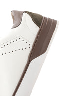 Men's Ecru Leather Sneaker | Derimod