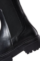 Women's Black Leather Chelsea Boots | Derimod