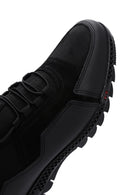 Men's Black Leather Sneaker | Derimod