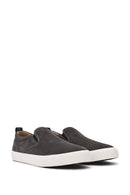 Men's Gray Nubuck Leather Casual Shoes | Derimod