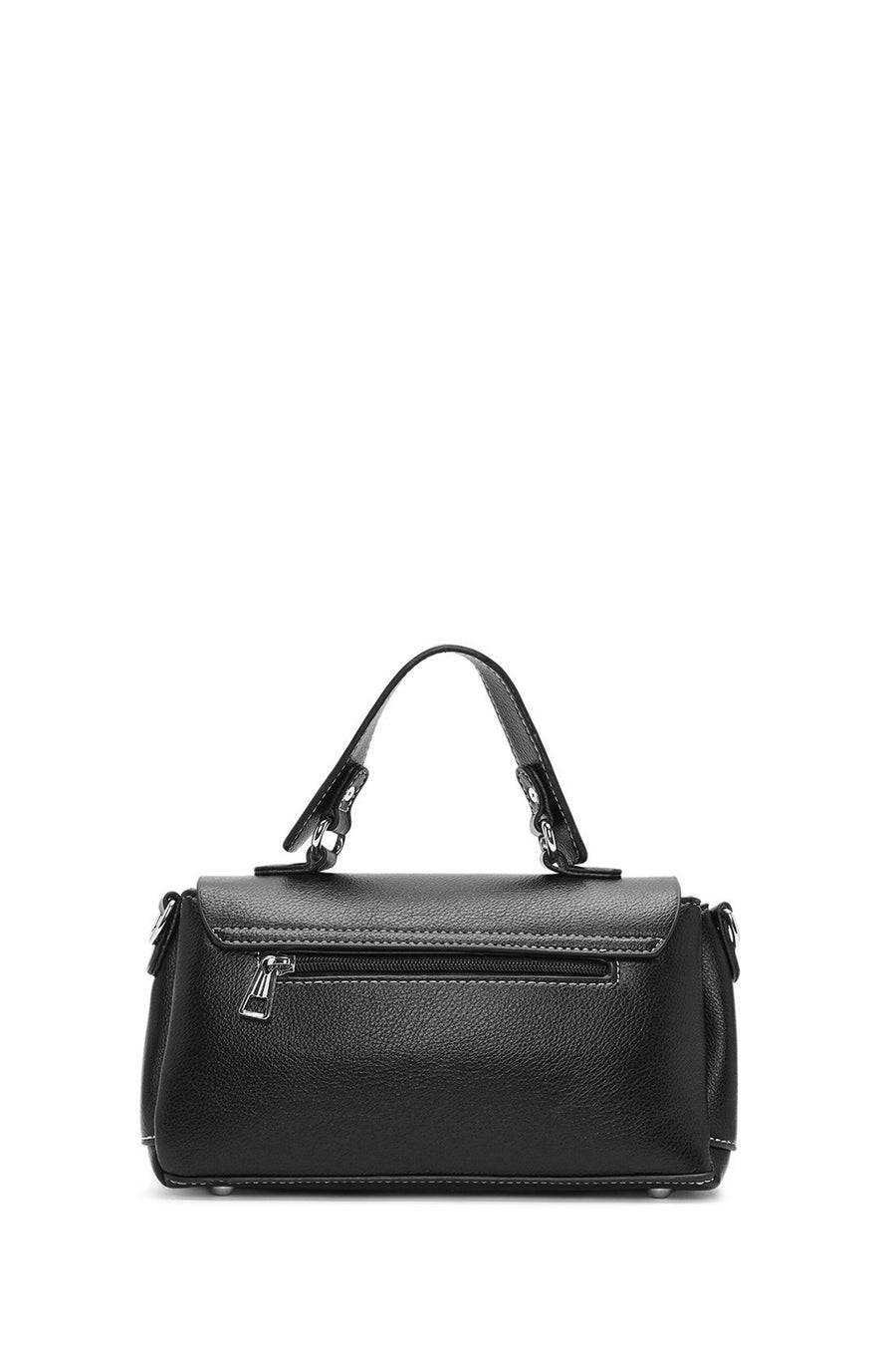 Woman Black Long-Strap Classic Shoulder Bag