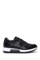 Men's Black Leather Thick Sole Sneaker | Derimod