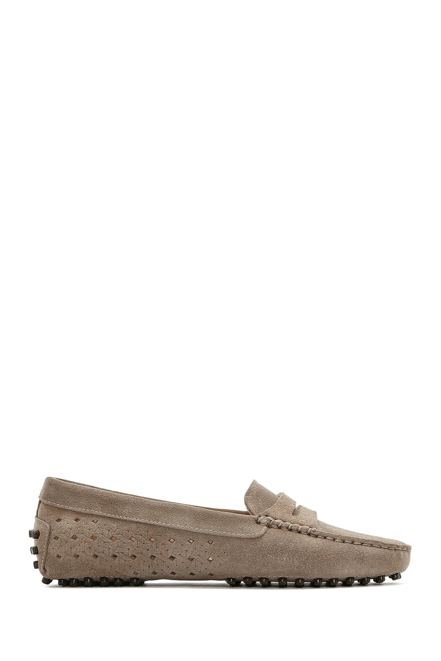 Women's Mink Suede Leather Loafer 26PFD290610 | Derimod