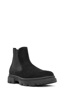 ACBC x Derimod Men's Black Suede Leather Chelsea Boots | Derimod