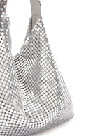 Women's Silver Metal Patterned Shoulder Bag | Derimod