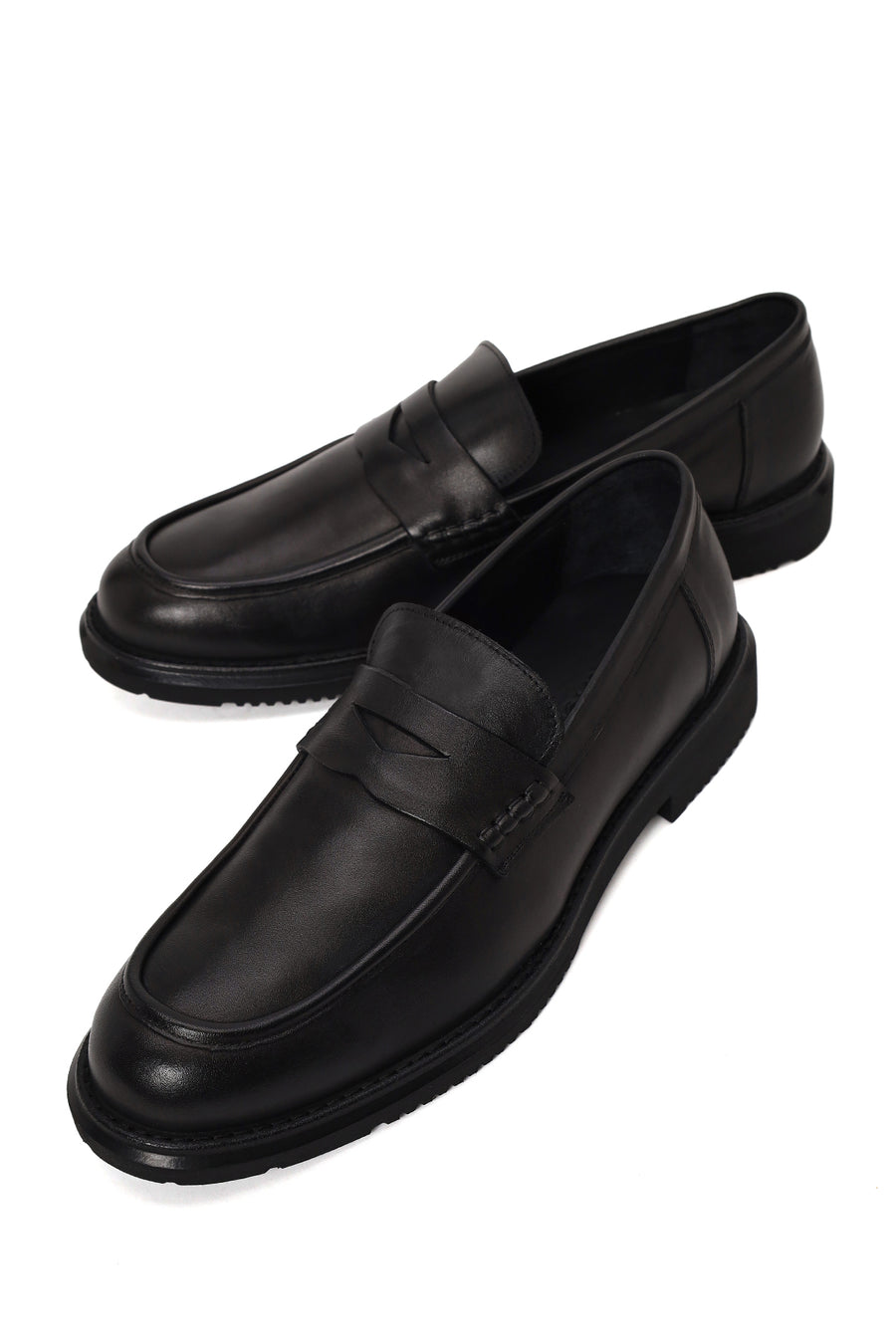 Erkek Siyah Deri Casual Loafer