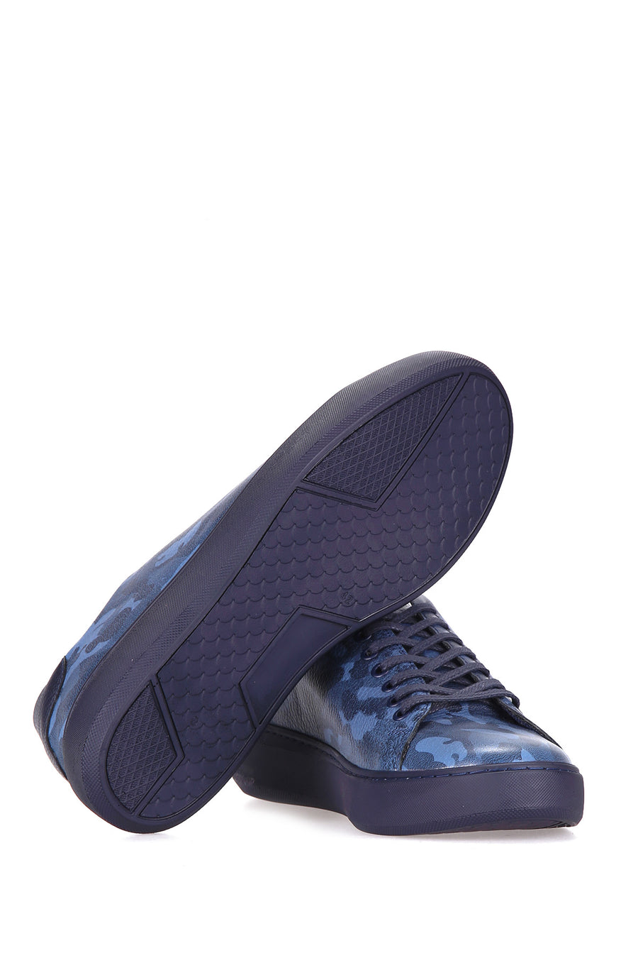 Camouflage Pattern Men's Leather Sneaker
