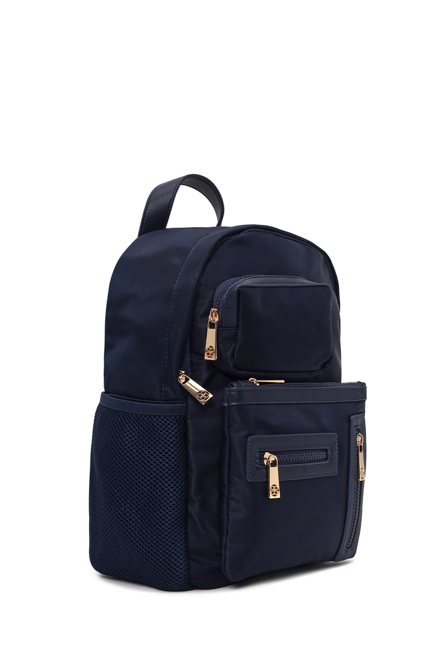 Woman Navy Fabric Backpack