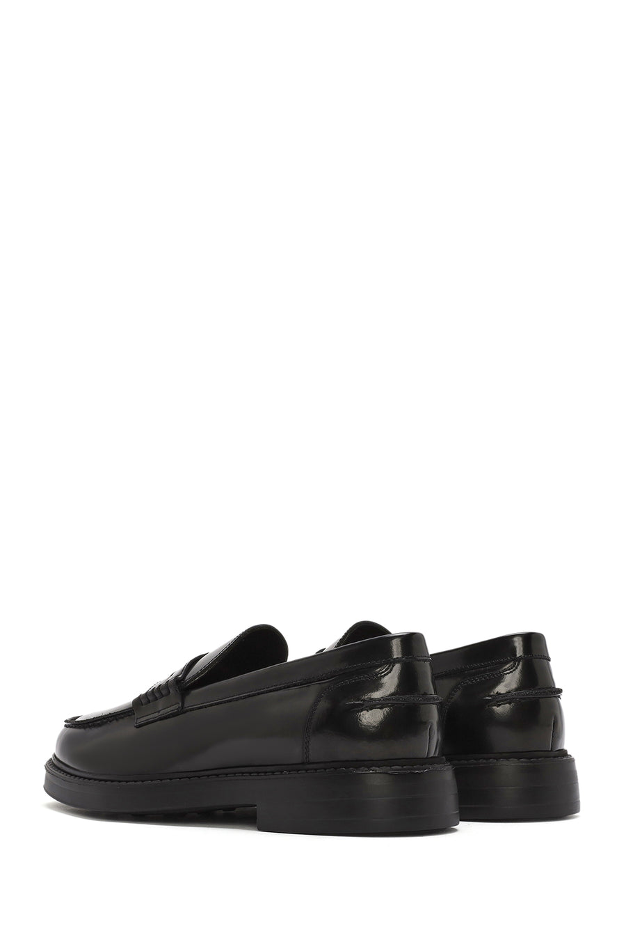 Male Black Leather Loafer