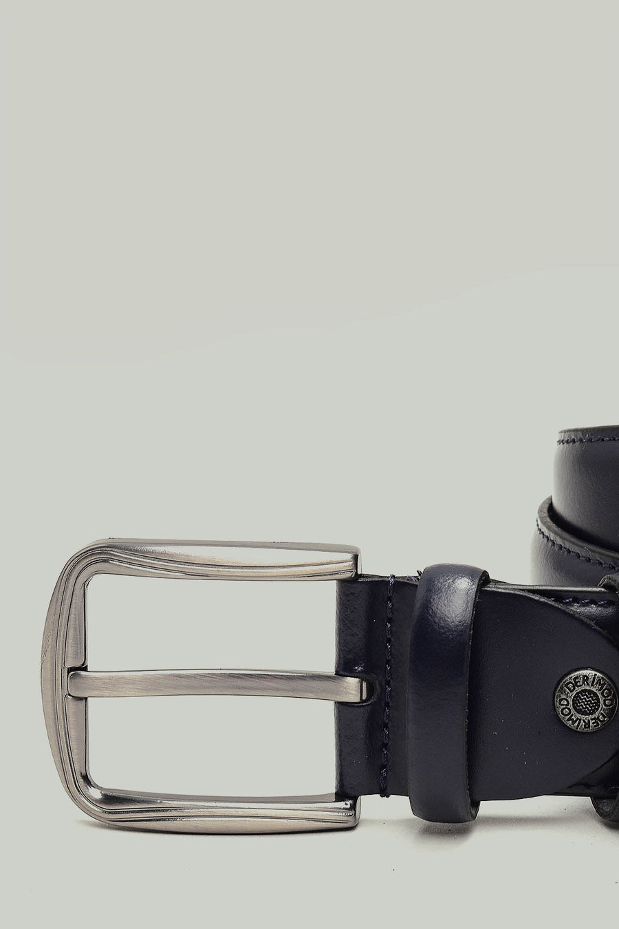
Men's Navy Blue Leather Belt
