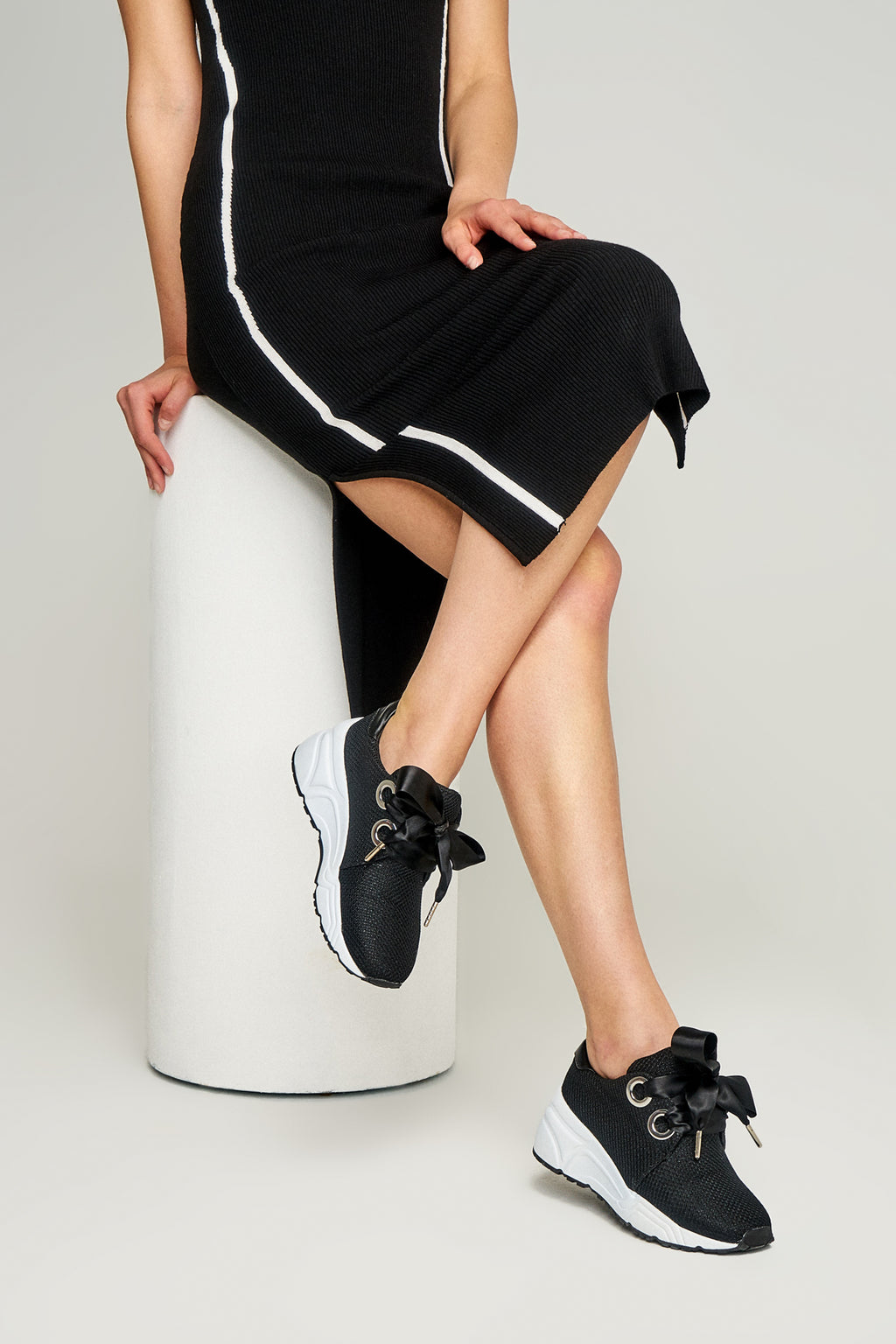 Yüksek Tabanlı Kadın Kumaş Sneaker