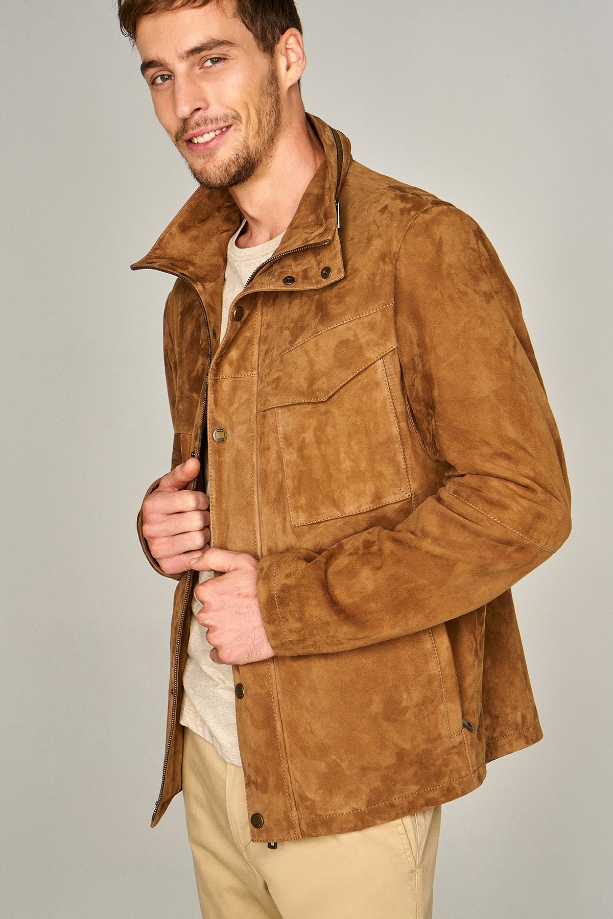 Travis Men's Leather Jacket 18SGD628910 | Derimod