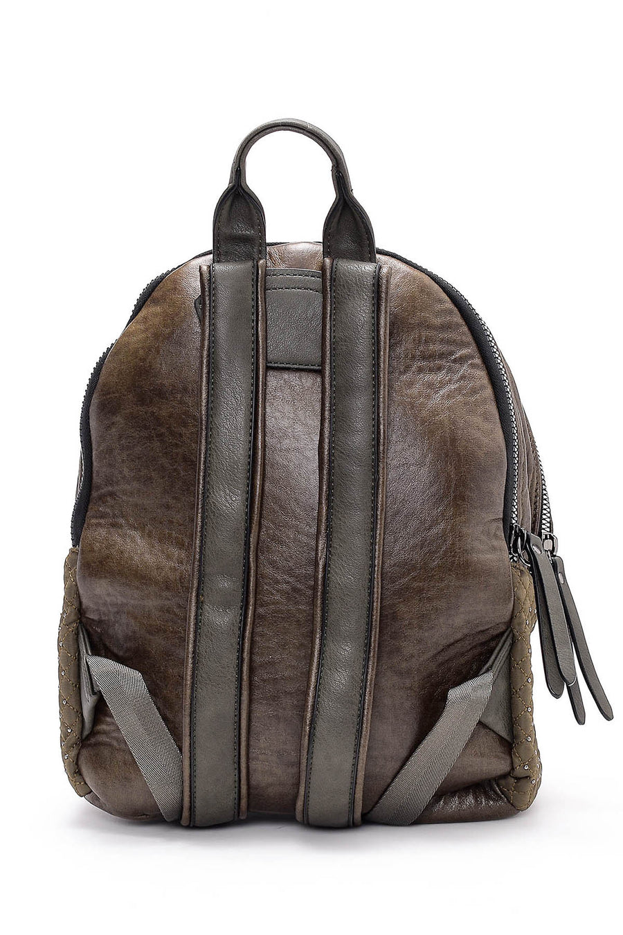 Women's Green Faux Leather Backpack