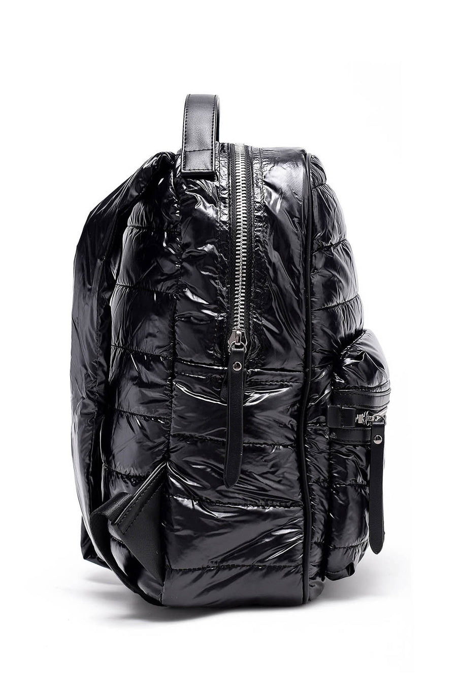 Women's Black Fabric Backpack