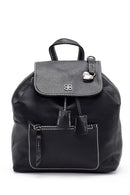 Women's Black Synthetic Leather Backpack | Derimod